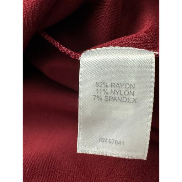 J Jill Size Medium Wearever Double-Face Jersey Dress in Crimson Red Quiet Luxury - Picture 12 of 12